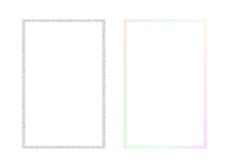 Dotted Border Frames on Black Background - Gray and Rainbow Gradient PNG Transparent 