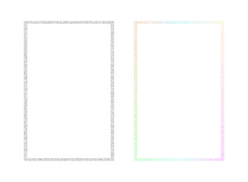 Dotted Border Frames on Black Background - Gray and Rainbow Gradient PNG Transparent 