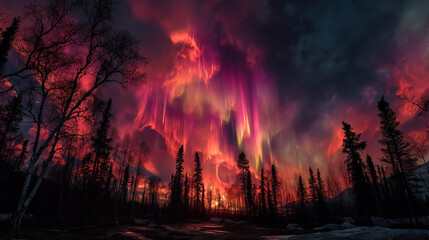 Northern Lights created with Generative AI Technology, ai, generative