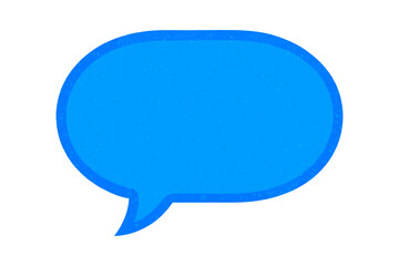 Illustration of a light blue speech bubble on white
