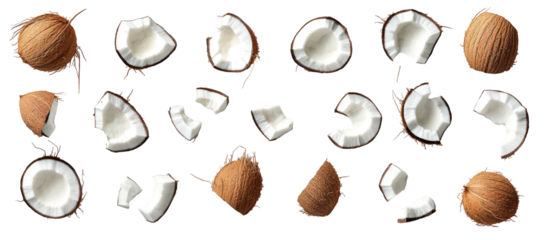 Sliced coconuts