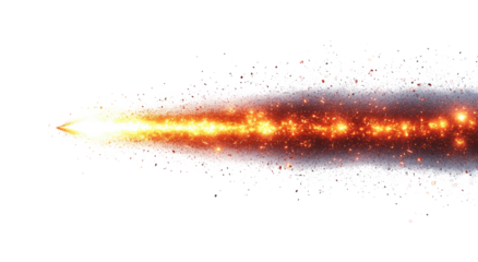 Brilliant light trail on black