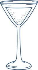 Elegant Cocktail Glass Sketch