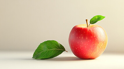 red apple fruit isolated on white background 