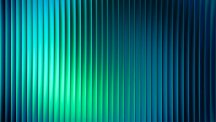 Futuristic neon texture with vibrant shades of blue green gradients and bright smooth fluted vertical lines. Bold dynamic design blending smooth tones and radiant colors for modern visual art project © 3d_kot
