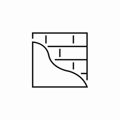 brick wall icon sign vector