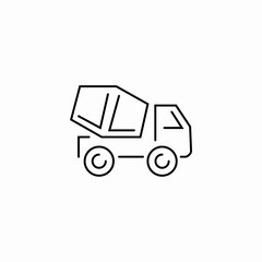 Fototapeta premium cement mixer truck icon sign vector