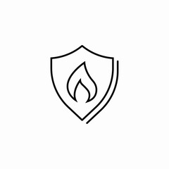 fire protection icon sign vector