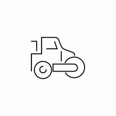 road roller icon sign vector