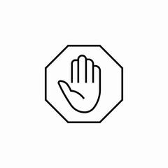 stop gesture icon sign vector