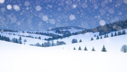 Snowy Winter Landscape - A Serene and Beautiful Scene.