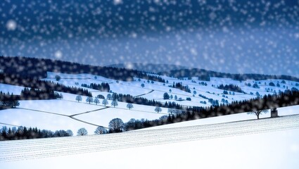Snowy Winter Landscape - A Serene and Peaceful Scene.