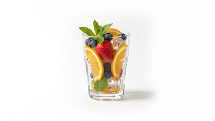 Fresh Fruit Infused Water Glass