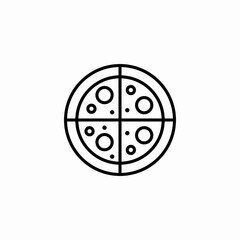 pizza sliced icon sign vector