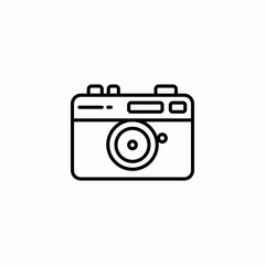 retro camera icon sign vector