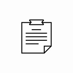 tape note icon sign vector