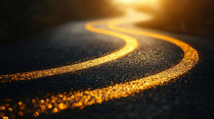 Digital gold, silver, and white transformation roadmap displaying key milestones, illustrating a strategic pathway for organizations to drive innovation and modernize technology.