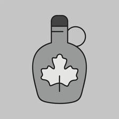 Natural Maple Syrup Bottle Outline Icon