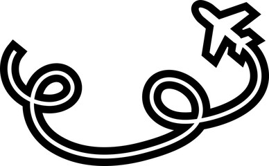 Airplane routes, plane paths, travel, flight, trace