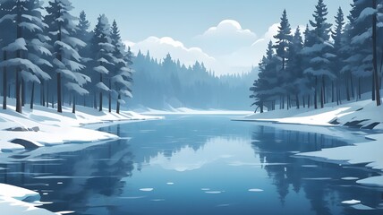 winter in the mountains