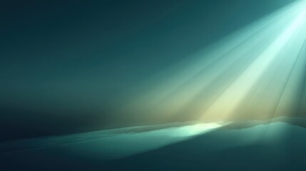Serene Light Rays Over Soft Abstract Landscape with Gradient Colors in Calm Atmosphere for Tranquil Background and Artistic Design Needs