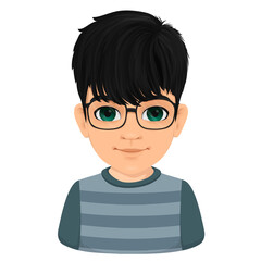 portrait of a boy with glasses