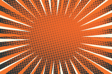 Abstract pop art creative concept. Colorful polka dots retro comics background. Cartoon modern halftone pattern. Design for poster, card, sale banner, empty bubble.