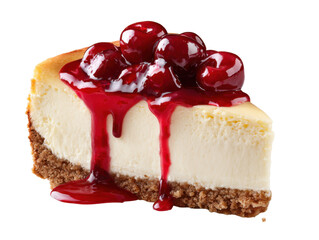 piece of cake with cherries