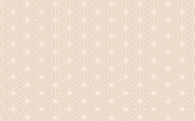 麻の葉模様の背景素材（ピンクベージュ）