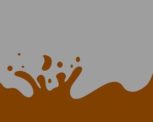 Wavy chocolate background. chocolate drops. wavy background concept. Melted brown background. 