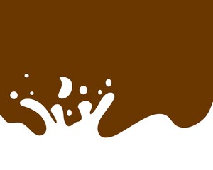 Wavy chocolate background. chocolate drops. wavy background concept. Melted brown background. 