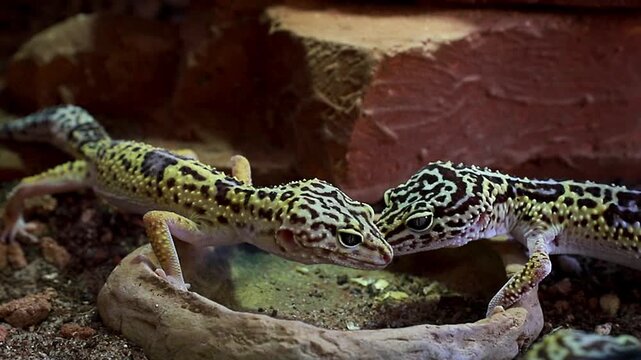 Lizard love, cute leopard geckos