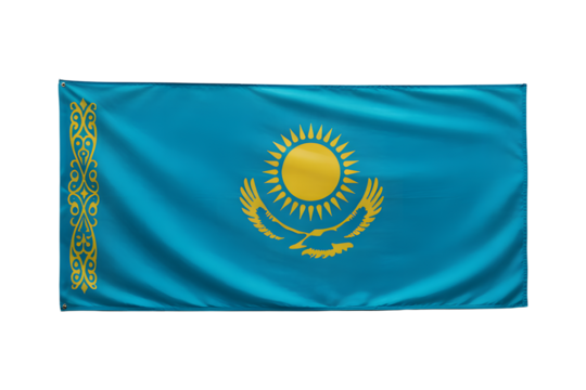 Celebrate Kazakhstan's vibrant culture with this national flag showcasing its rich heritage and symbolism of freedom and unity