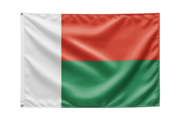 Waving Madagascar flag embodies national pride and resilience, perfect for travel, events, and patriotic displays of cultural identity