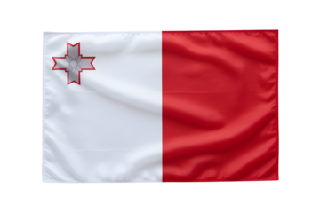 Celebrating Malta's independence day, a vibrant flag waving, symbolizing patriotism, unity, and national pride with its iconic colors
