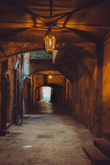Rue Obscure, Villefranche-sur-Mer, French Riviera, France
