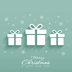 Vector Gift Box Christmas Design Template
