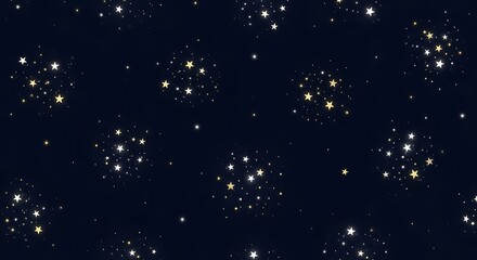 Celestial Sparkles - A Dazzling Display of Star Clusters in the Night Sky.
