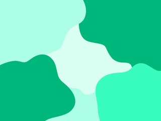 Green and Teal Abstract Organic Shapes Background