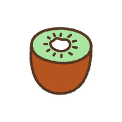 手書き風のアイコン　カットキウイ