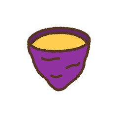 手書き風のアイコン　カットしたさつまいも