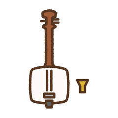 手書き風のアイコン　三味線