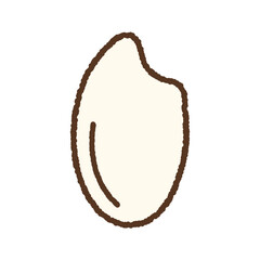 手書き風のアイコン　米粒