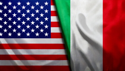 アメリカの国旗とイタリアの国旗(USA Flag &Italy flag.)
