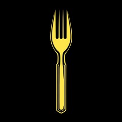 Unique vintage fork illustration with elegant design and modern flair displayed against a background