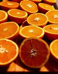 fresh orange halves