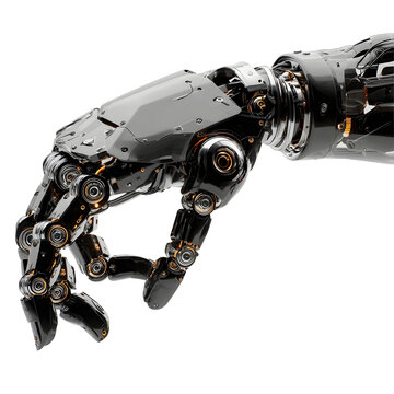 Futuristic robotic arm reaching out