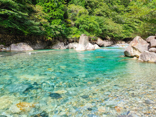 Naklejka premium 阿寺渓谷 夏