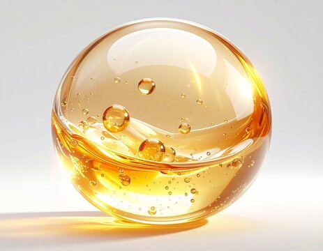 ラグジュアリーな輝きを放つ黄金美容液のビジュアル ジェネレーティブAI