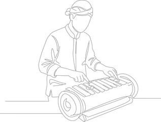 Simple Line Art Welder Using Welding Machine Industrial Occupation Illustration
